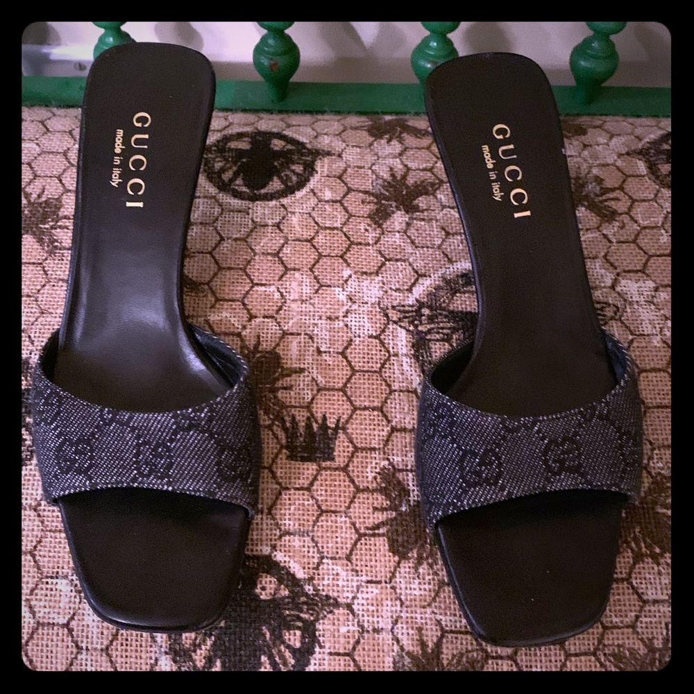 Gucci Kitten Heel Slip-on Slides